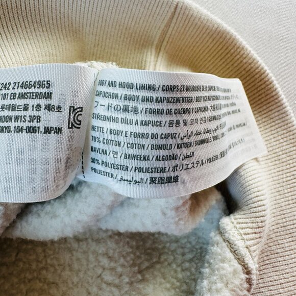 Abercrombie & Fitch Soft A&F The Essentials Pullover Hoodie Men Large Ivory Cozy - Picture 8 of 10